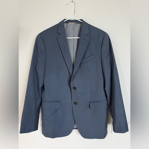 Suit Set: Banana Republic Blue Modern Slim Fit Wool Suit 40R jacket 32x 29 pant